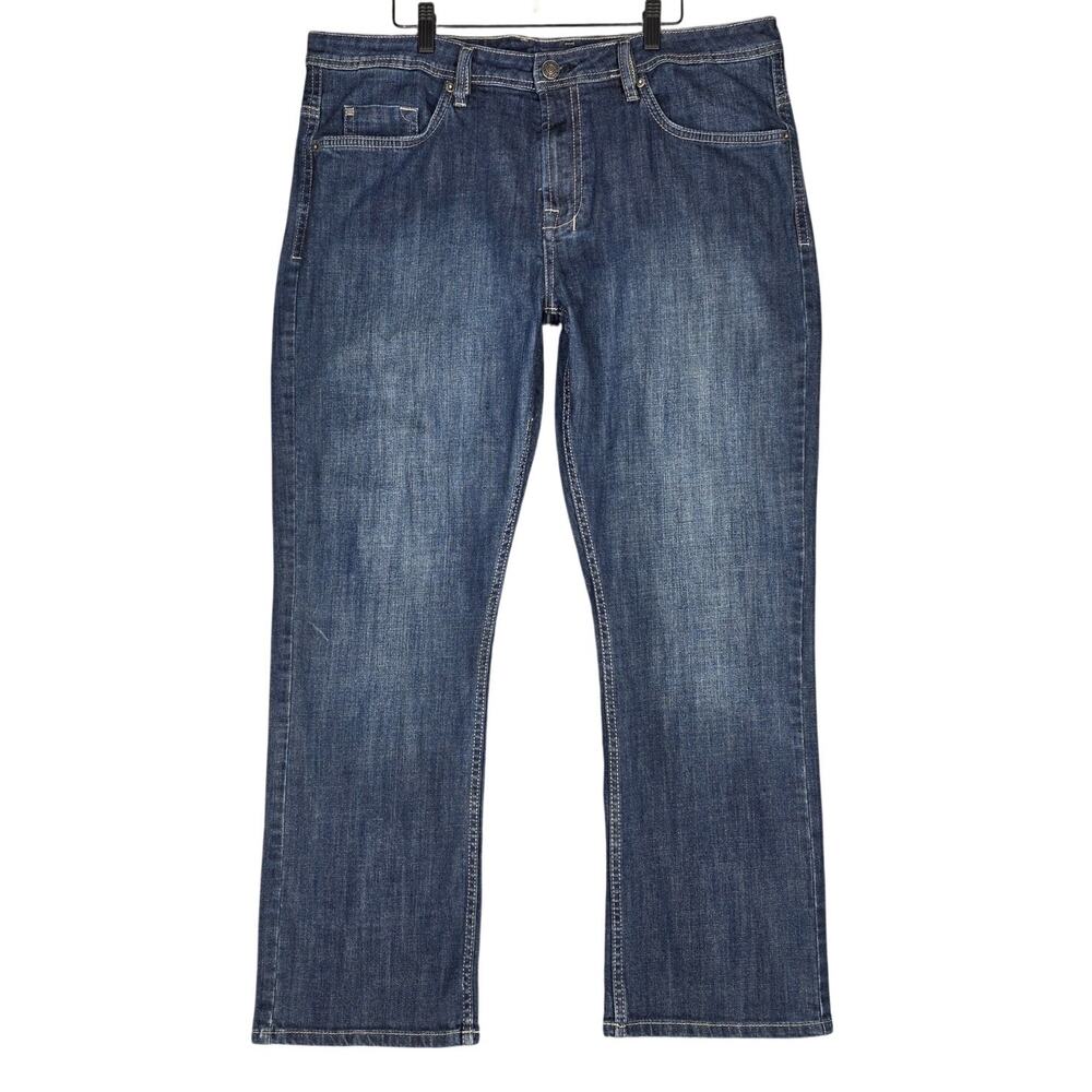 BUFFALO DAVID BITTON DRIVEN‑X BASIC STRAIGHT STRETCH JEANS – BLUE – MEN’S 38×30